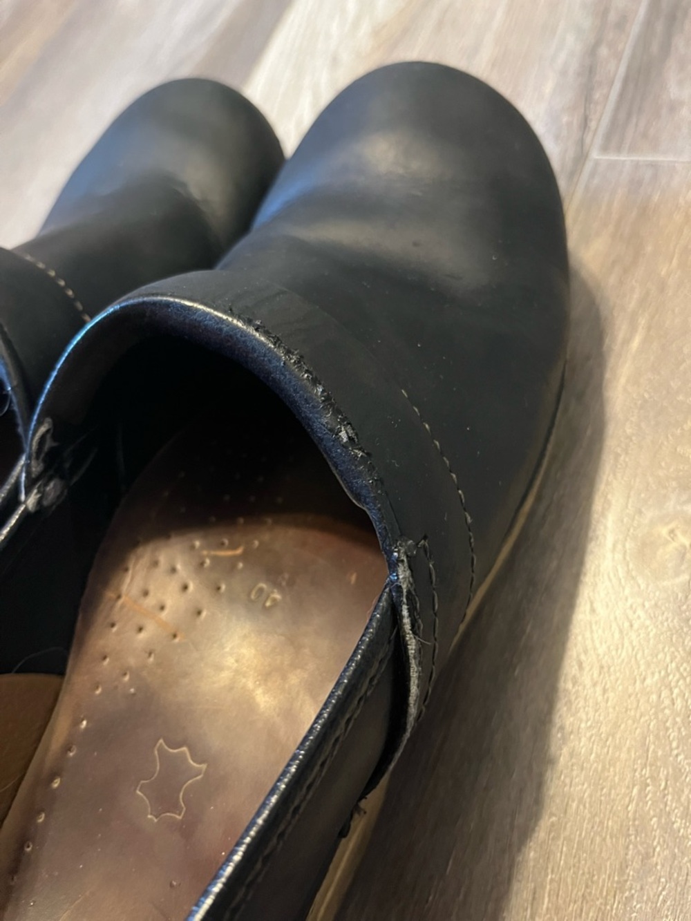 Dansko Professional Black Oiled Leather Clogs - Picture 6 of 8